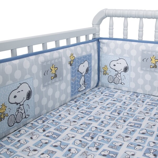 snoopy crib bumper