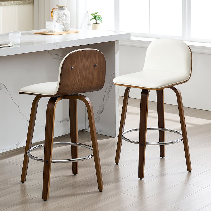 Upholstered Wood Swivel Bar Stools/ Counter Stool
