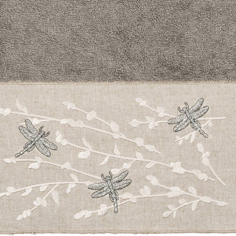 Authentic Hotel and Spa 100% Turkish Cotton Braelyn 3PC Embellished Towel Set