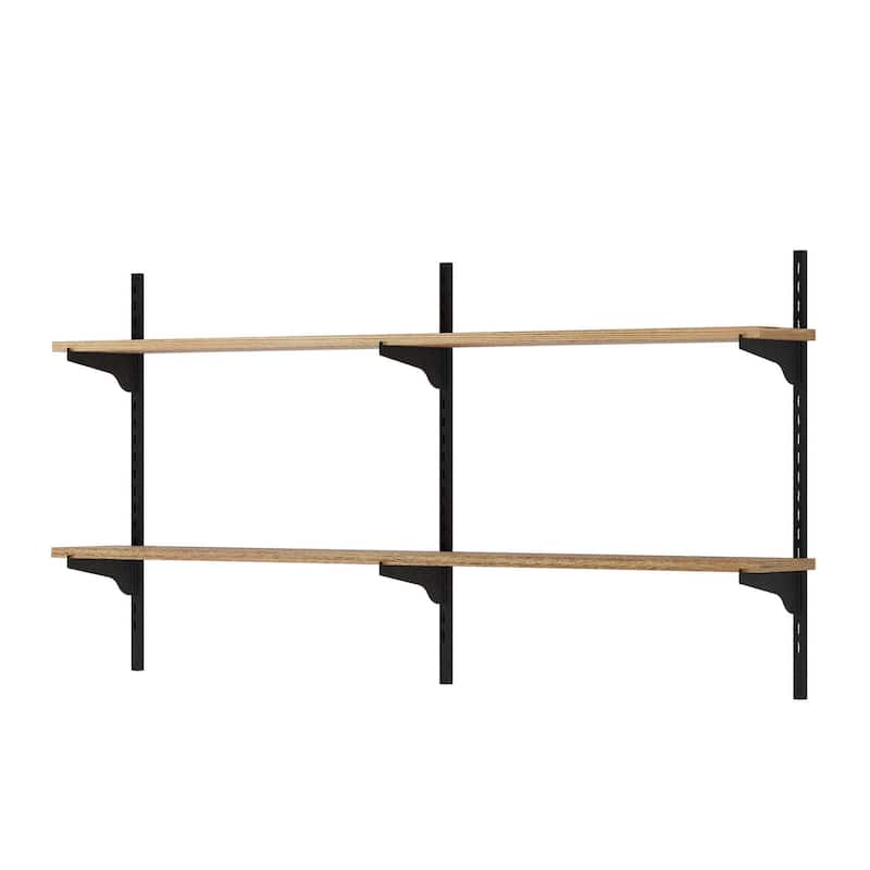 Wallniture Turin 48" Adjustable Shelves, Floating Bookshelves for Wall Decor, Real Wood Boards, Wall Mounted, 2,3 or 4 Tier
