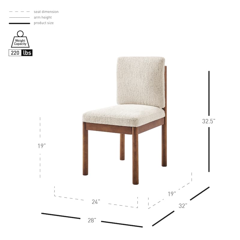 NPD Furniture Melvin Fabric Dining Side Chair (Set of 2)