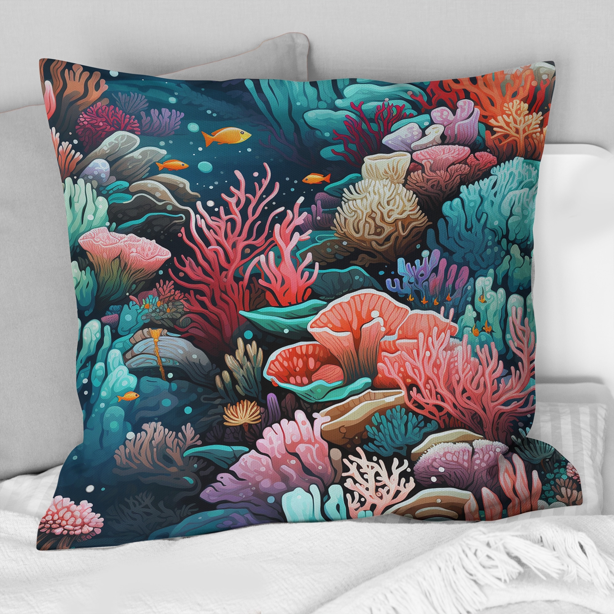 Coral Reef Pillows For Loveseat Designart 
