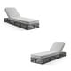 preview thumbnail 99 of 112, Patio Recline Chairs Adjustable Chaise Lounge with Cushions (Set of 2)