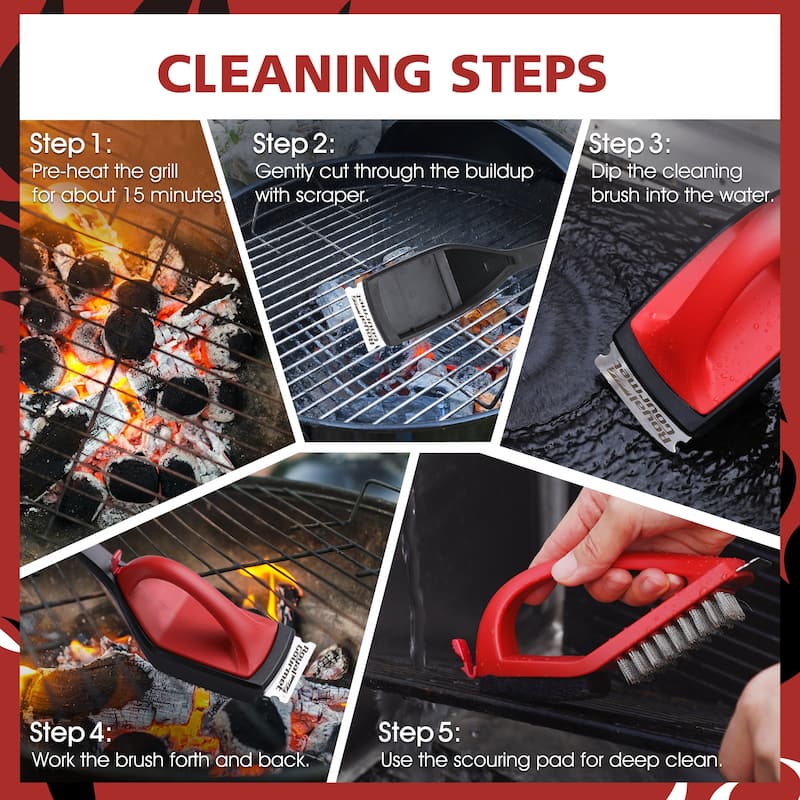 Royal Gourmet Grill Cleaning Brush Set