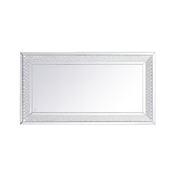 River LED Crystal Mirror - Clear