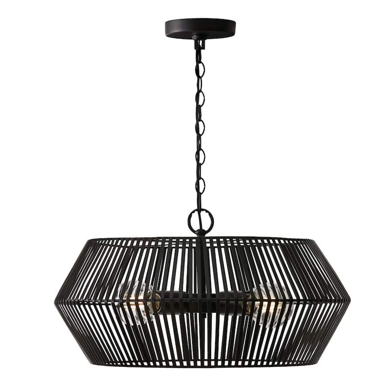 Kaiya 4-Light Pendant - 22"W x 11.50"H - Matte Black