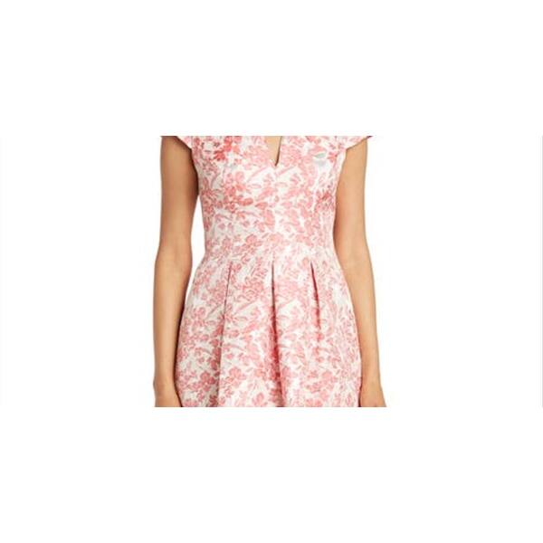 vince camuto floral jacquard fit and flare dress Metallic Floral Jacquard Fit & Flare Dress (Women)