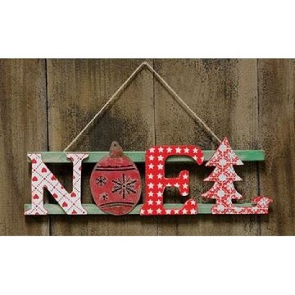 Shop Noel Wooden Sign With Hanger Overstock 23537186