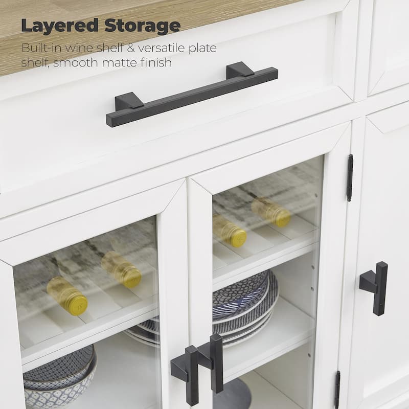 Signature Design by Ashley Ashbryn White/Natural Dining Server - 60" W x 19" D x 37" H