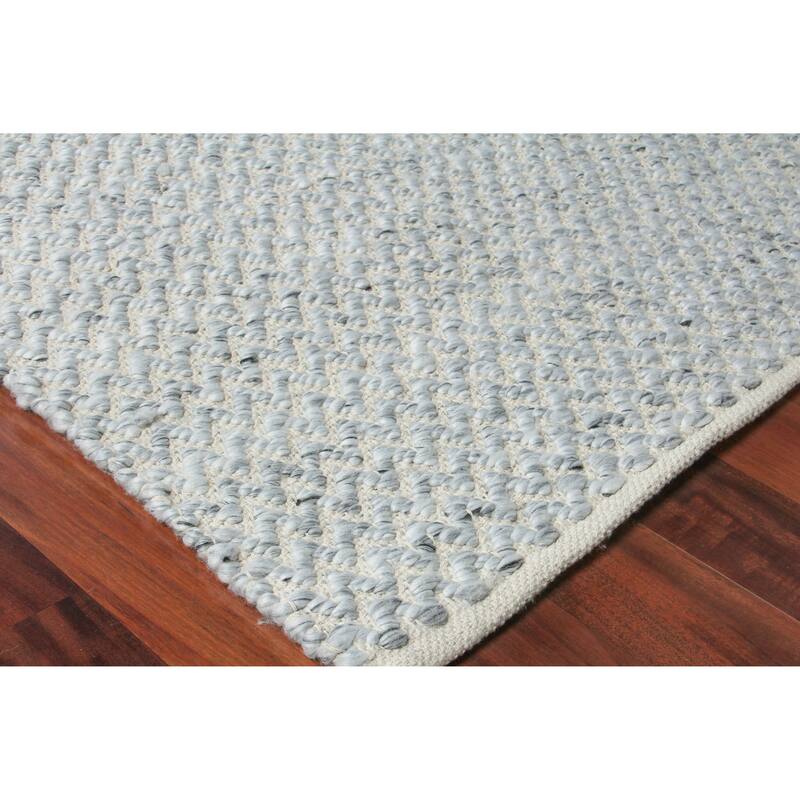 EXQUISITE RUGS Rialto Handwoven Polyester/Cotton Light Grey Area Rug.