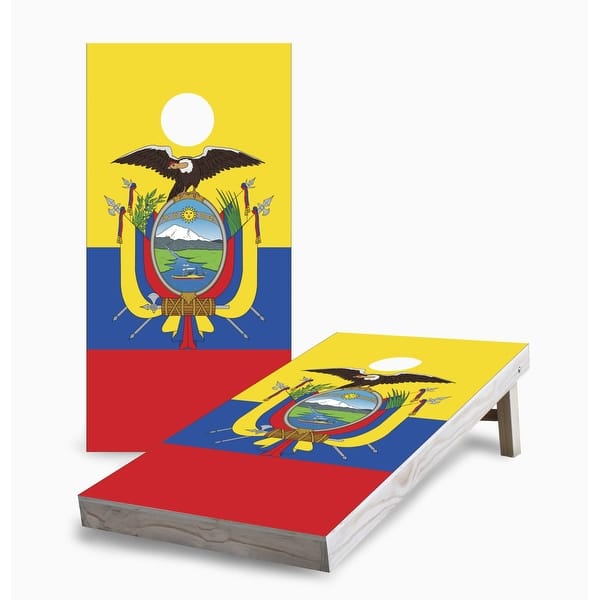 slide 2 of 6, Ecuadorian Flag Cornhole Boards