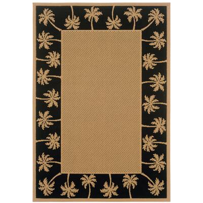 Vista Home Laguna Palm Borders Indoor/ Outdoor Area Rug