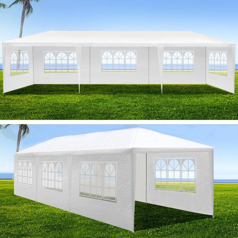Anmytek Outdoor Gazebo Wedding Party Tent with 6 Removable Sidewalls - Garden Event Canopy Marquee