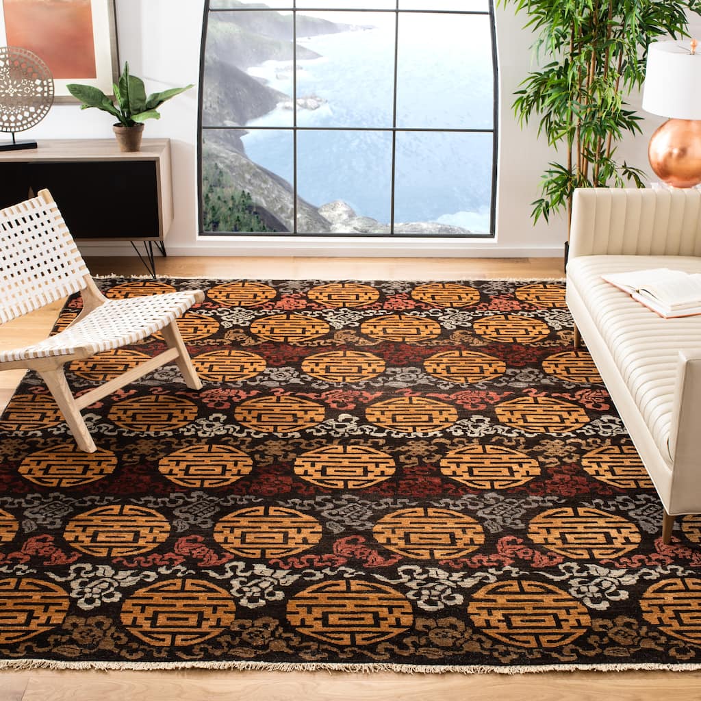 SAFAVIEH Couture Handmade Asian Fusion Emelia Traditional Wool Rug