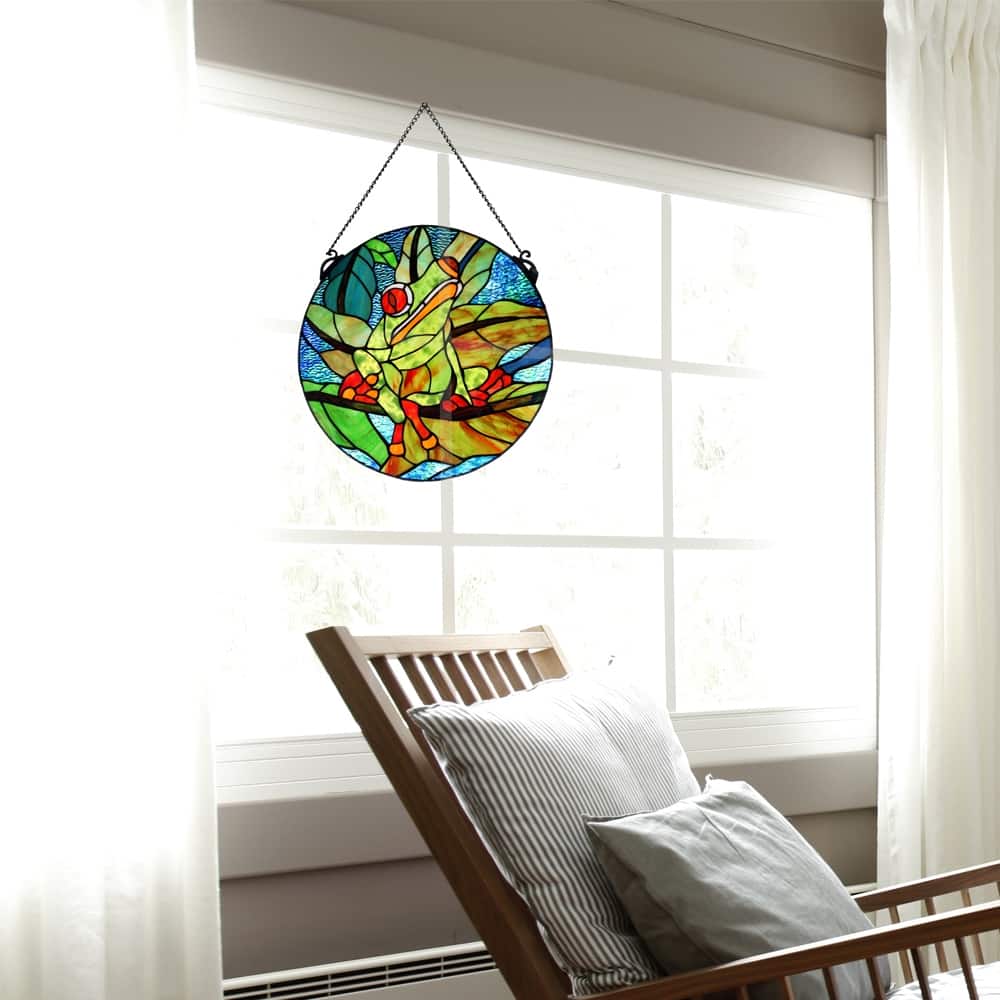 Savin Frog Tiffany Window Panel