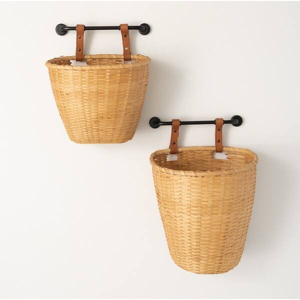 slide 1 of 3, Sullivans Woven Wall Storage Basket - Set of 2