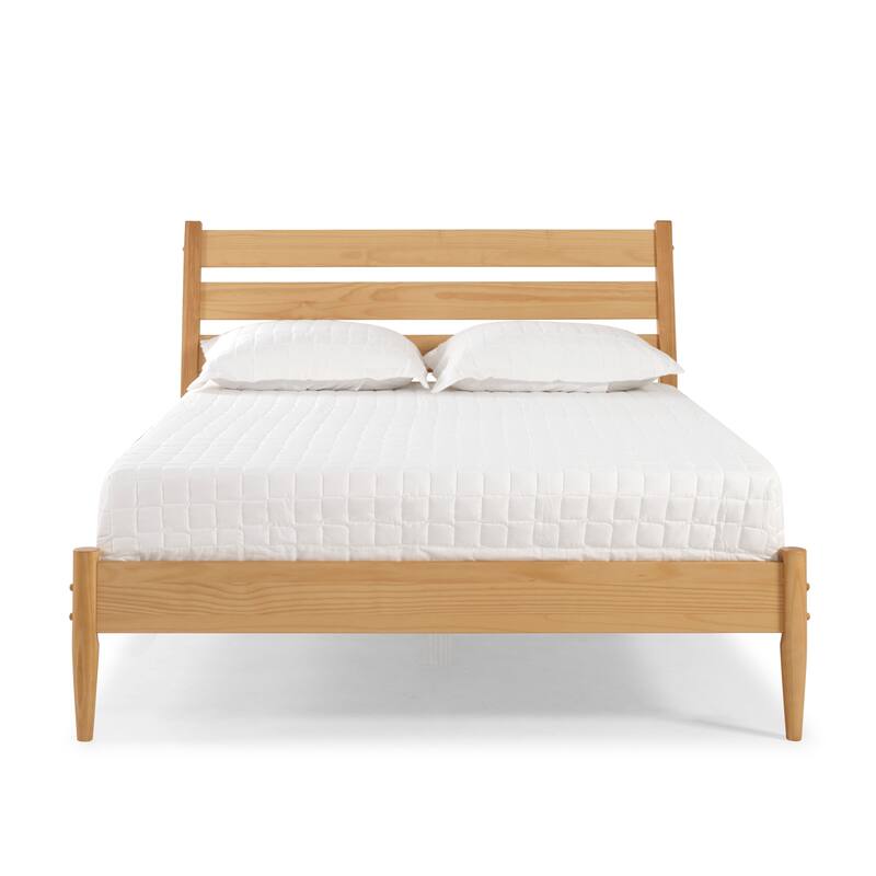 Mid-Century Modern Platform Bed - Queen Size