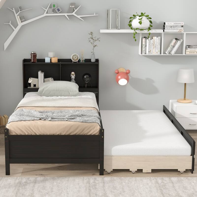 WW Twin Bed with Bookcase