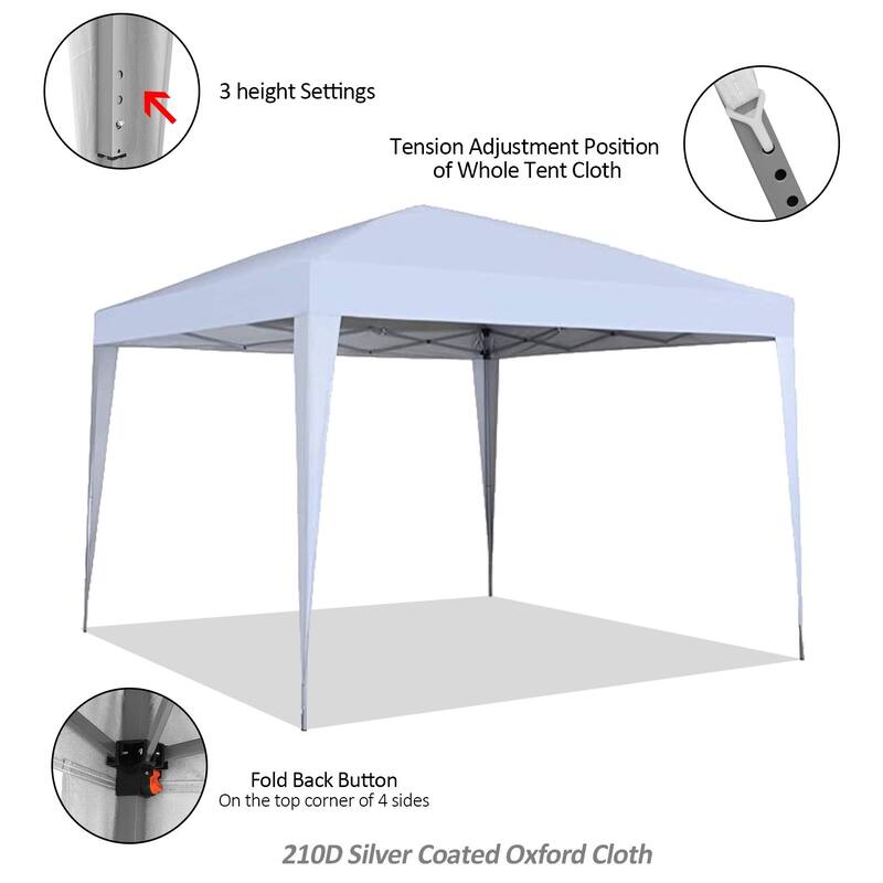 Ainfox 10 x 10 ft Pop-Up Canopy Tent Gazebo for Party Garden