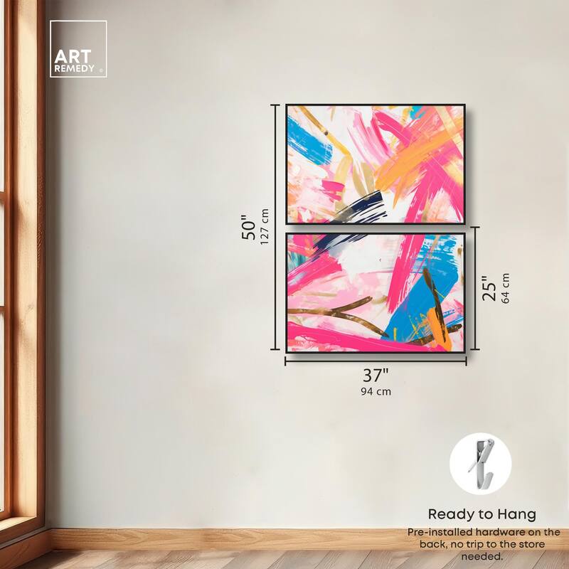 Language Spontaneity II Canvas Set of 2 by Art Remedy