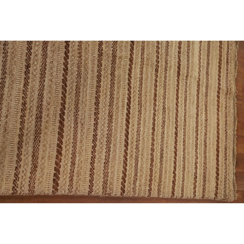 Striped Gabbeh Kashkoli Modern Wool Area Rug Hand-knotted Carpet - 6'7" x 10'0"