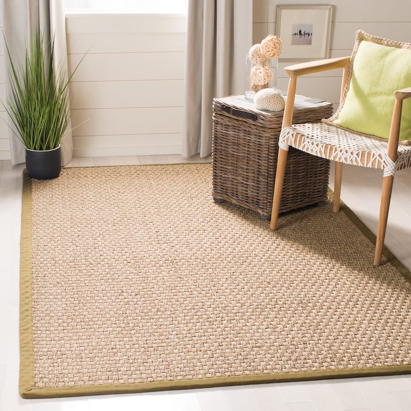 SAFAVIEH Natural Fiber Marina Basketweave Seagrass Rug