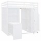 preview thumbnail 26 of 30, Full Size Bunk Bed with Wardrobe,Desk and Shelves
