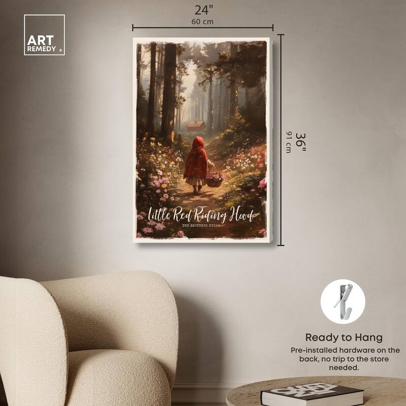 Classic Red Riding Hood Canvas by Art Remedy, Gallery Wrapped