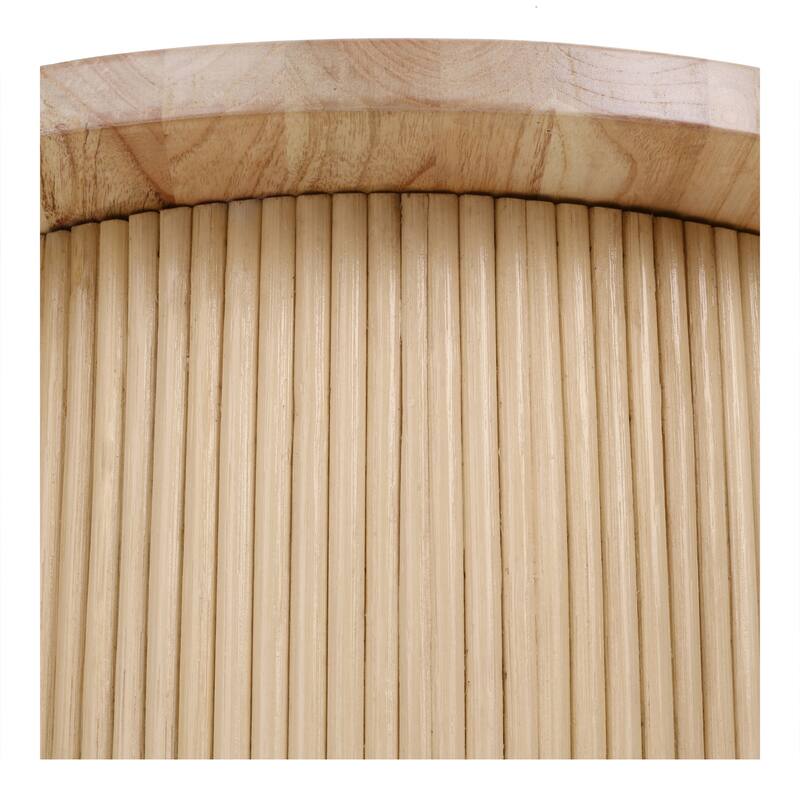 NPD Furniture Kiefer Rattan End Table or Coffee table with Wood Top