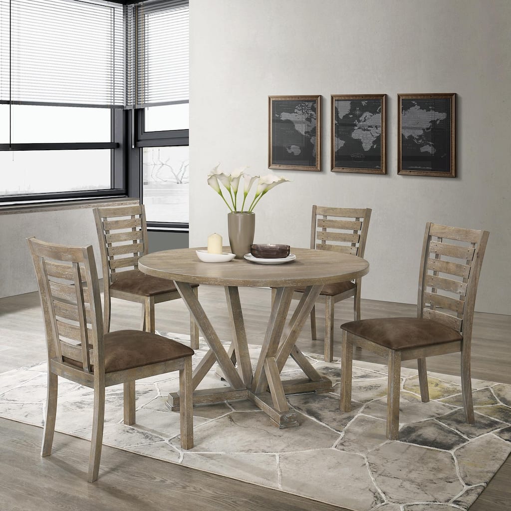 5-Piece Round Dining Table Set