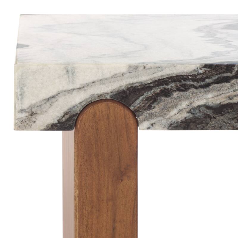SAFAVIEH Couture Ellebeth Marble Top Accent Table - 20"W x 20"D x 20"H