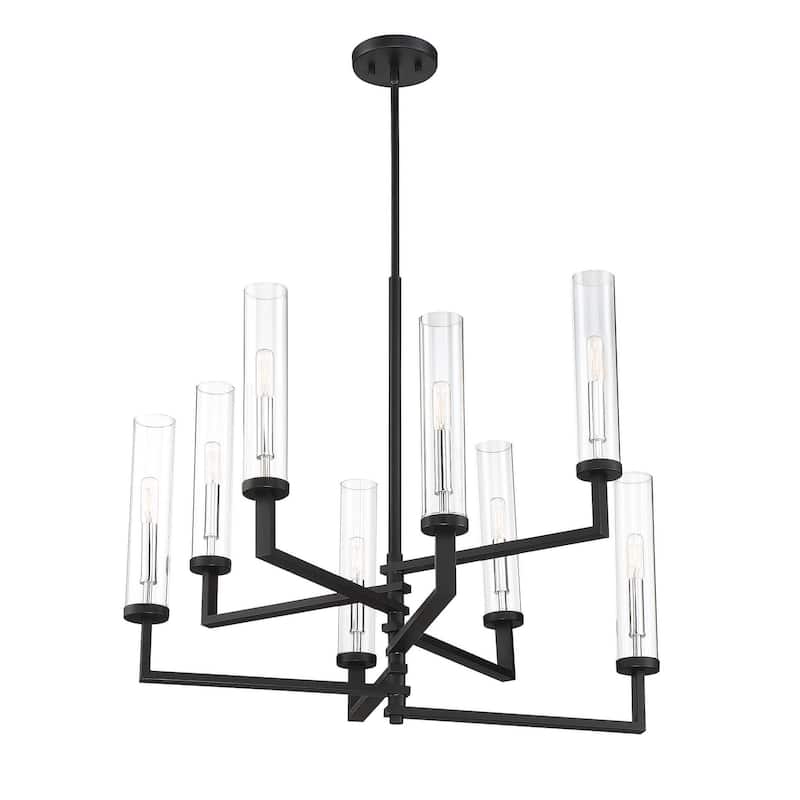 Savoy House Folsom 8 Light 28" Wide Chandelier with Glass Shades