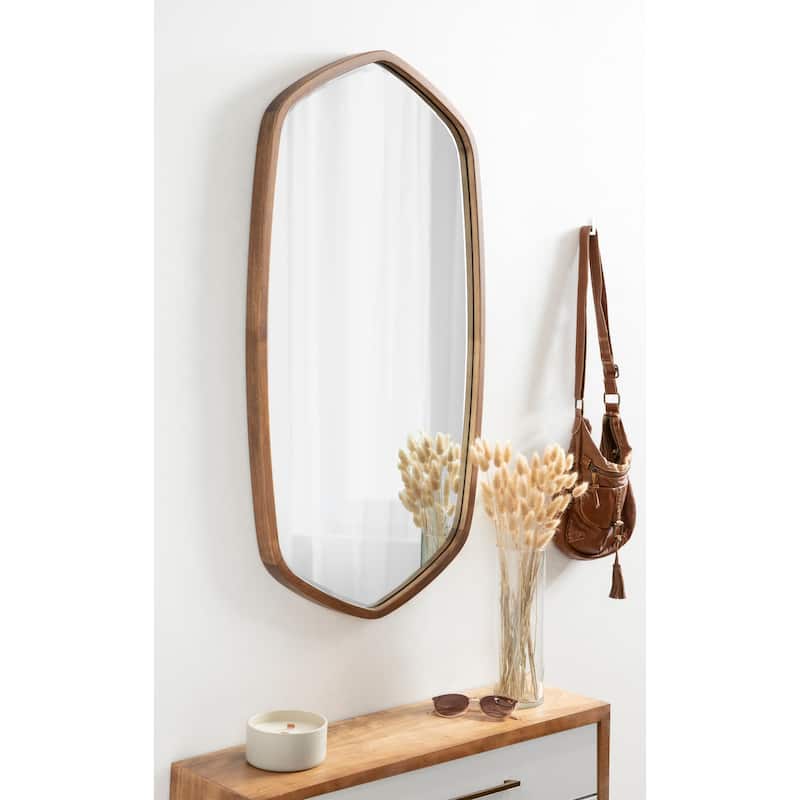 Kate and Laurel McLean Oval Wood Framed Mirror