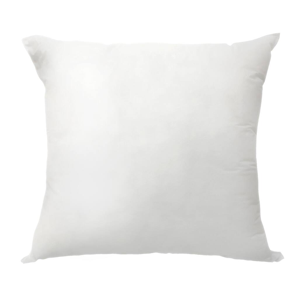 24" X 24" White Polyester Blown Seam Pillow Insert