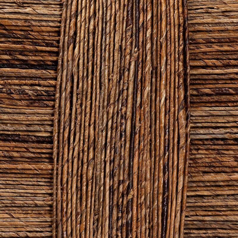 Chabela Handwoven Seagrass Dining Chair Set of 2- Solid Mango Wood Frame with Woven Seat and Backrest, Brown