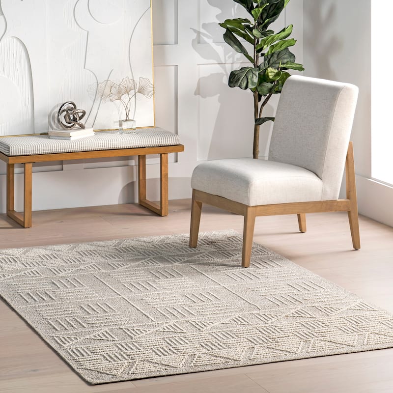 Nuloom Demetra Casual Geometric Area Rug - 4' x 6' - Beige - Rectangle