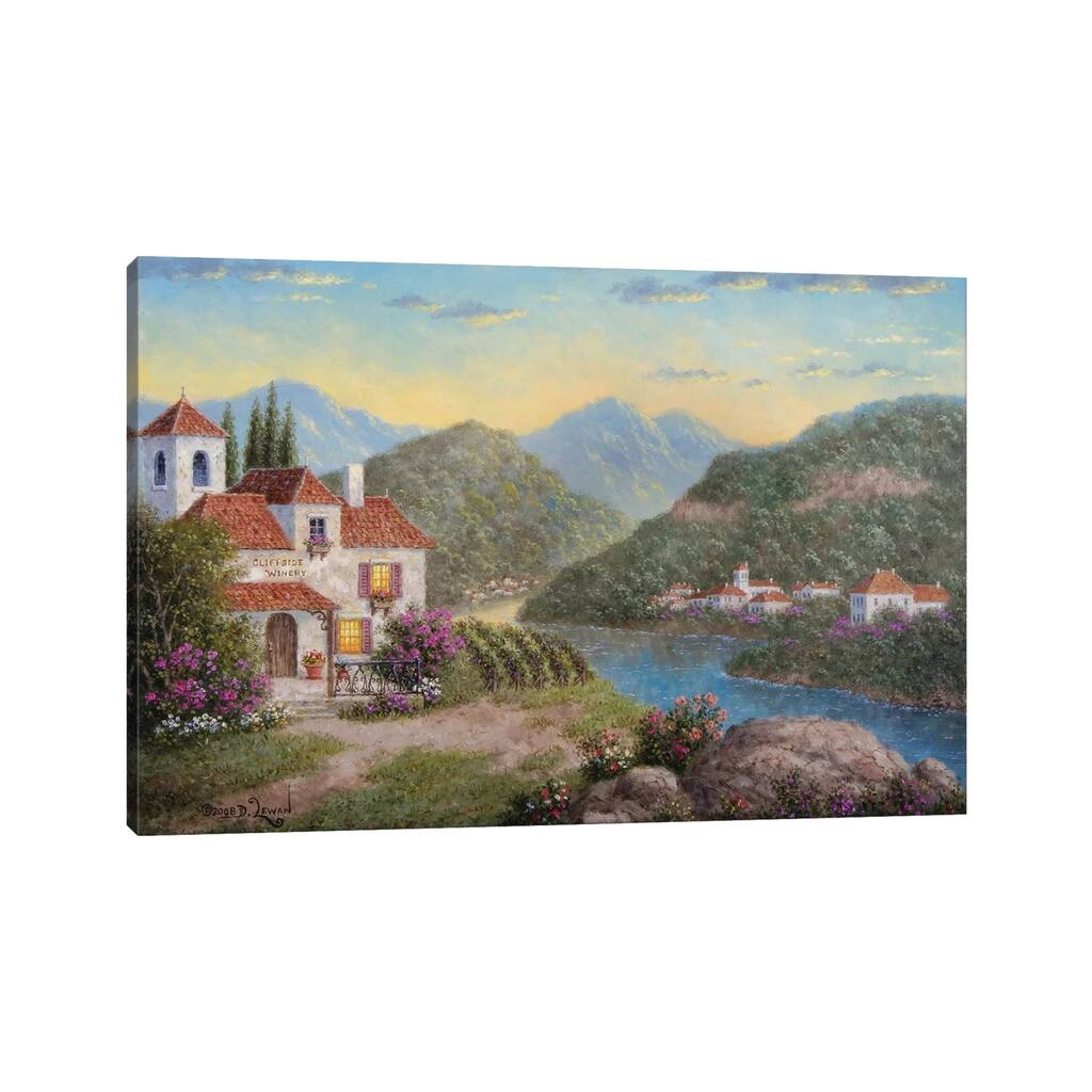 iCanvas "Cliffside Winery" by Dennis Lewan Canvas Print