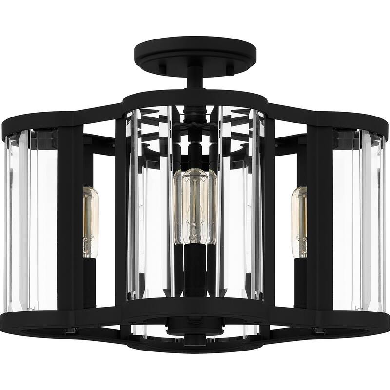 Quoizel Semi-Flush Mount 4-Light Semi-Flush Mount in Matte Black - Matte Black