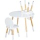 preview thumbnail 7 of 6, VECELO Kids Table with 2 Chairs Set for Toddlers, Boys, Girls, 3 Piece Kiddy Table and Chairs Set, White