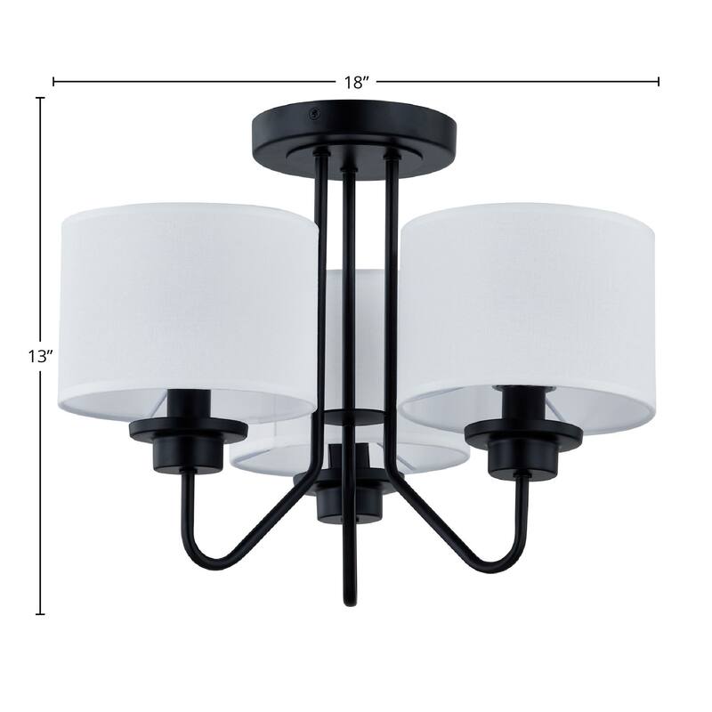 Briggs Semi-Flush Mount, Black