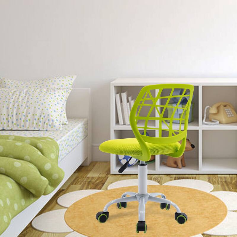 Mesh Ergonomic Swivel Armless Kids Study Chair with Adjustable Height