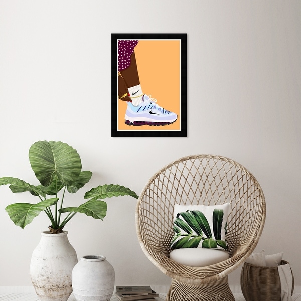 Wynwood Studio 'Going out in my Sneakers' Fashion and Glam Wall Art Framed Print Shoes - Orange, Red. Opens flyout.