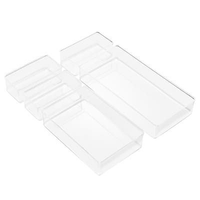 Clear Drawer Organizer Set for Office Storage