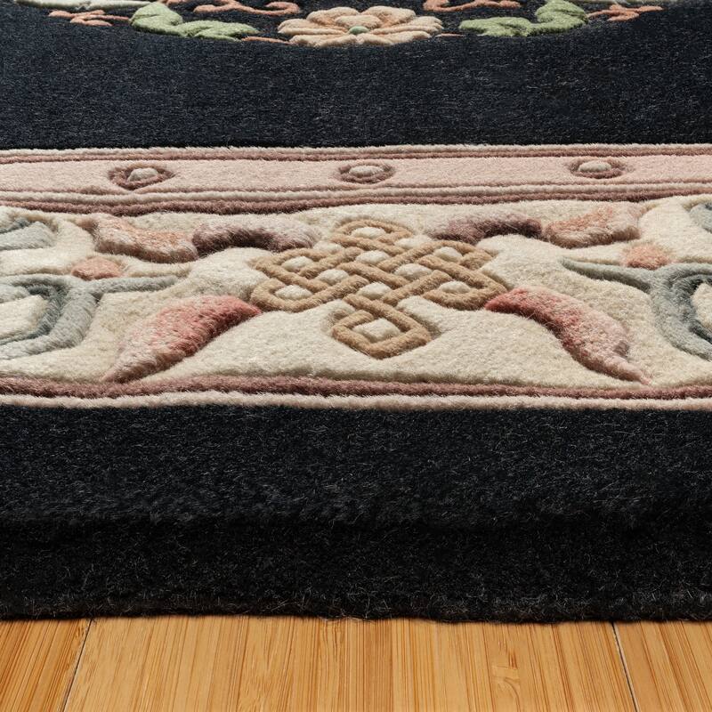 Gertmenian Oriental Estate Traditional Oriental Floral Border Metallion Hand Knot Wool Area Rug Collection