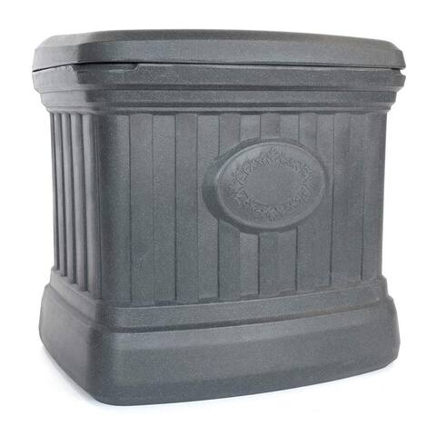 FCMP Outdoor SB120-GRY-S 26 Gallon Outdoor Utility Storage Bin Container, Gray - 18.3
