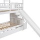 preview thumbnail 12 of 11, Twin Over Twin House Bunk Bed with Trundle & Storage Staircase