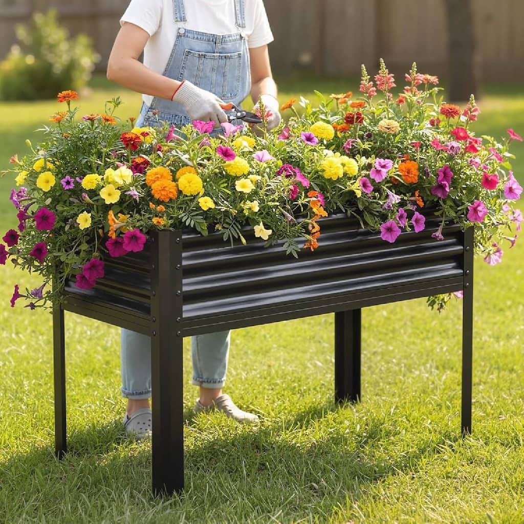 Raised Garden Box, Planter Bed for Gardening, Vegetables, Flowers & Herbs
