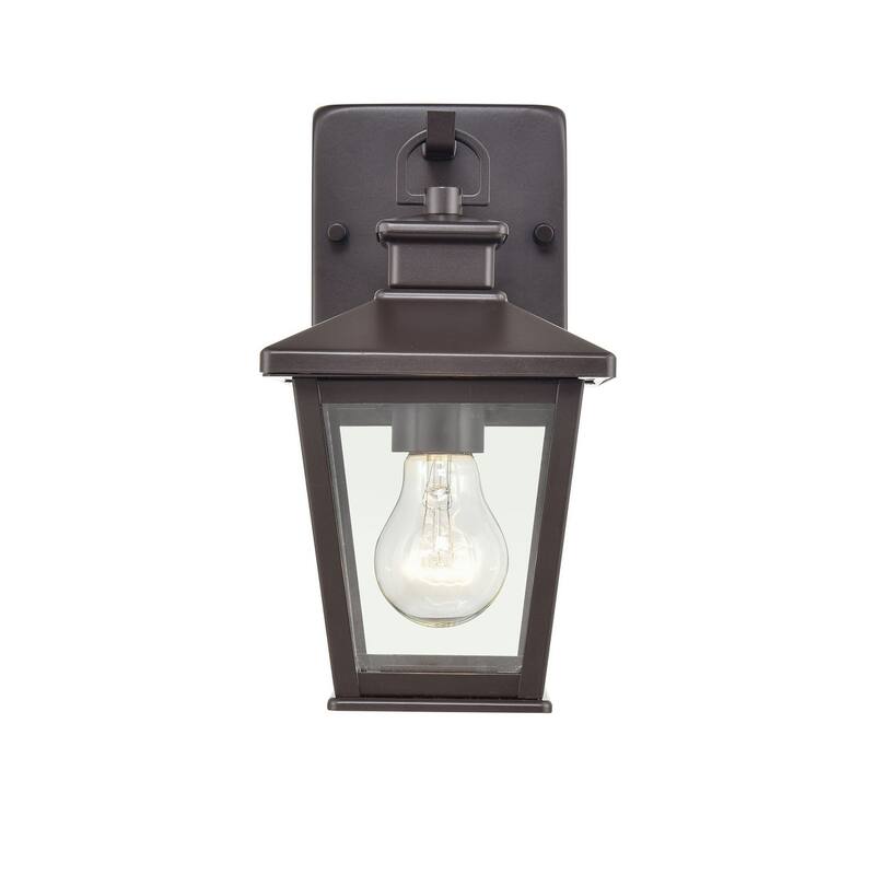 Millennium Lighting Bellmon 1 Light Outdoor Wall Sconce in Powder Coat Bronze with Clear Glass Shade