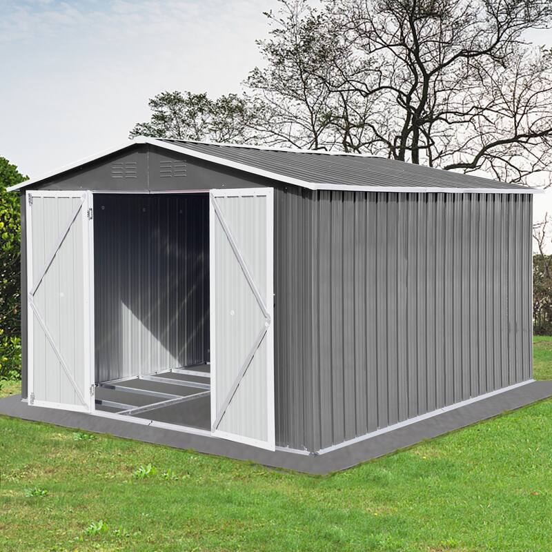 Metal garden sheds 10ftx8ft outdoor storage sheds