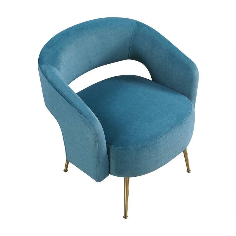 Sonoma 27.5" Velvet Accent Chair - Gold Finish Metal Legs